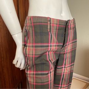 Plaid Brown and Pink Tommy Hilfiger Flared Trousers